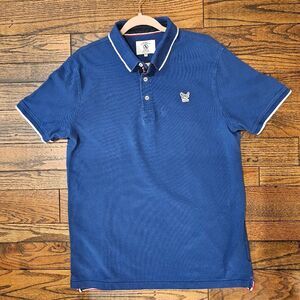 AIGLE Vintage Dark Blue Polo Size XL Country Club Preppy Golf Tennis